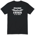 Best Father in the World Wings T-Shirt - Black