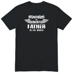 Best Father in the World Wings T-Shirt - Black