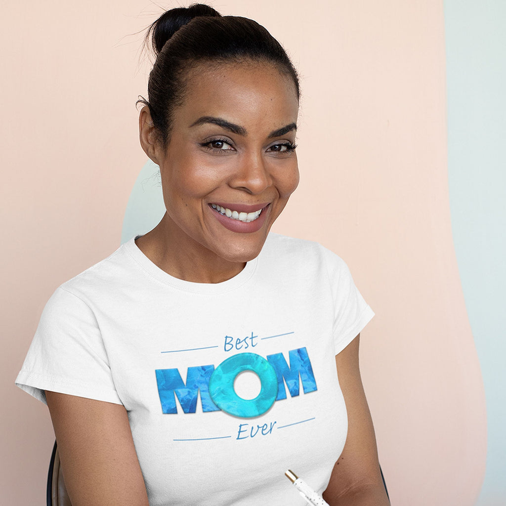 Best Mom Ever Blue - Mother's Day T-Shirt for Her - lifestyle photo 1 of 4