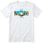Best Mom Ever Blue Sunflower - White