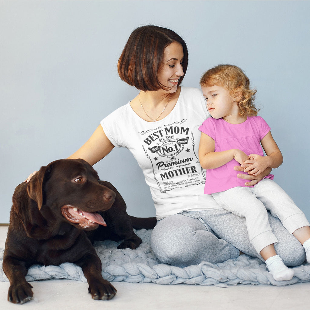 Best Mom Whisky Label - Retro Mother's Day T-Shirt for Her - lifestyle photo 1 of 5
