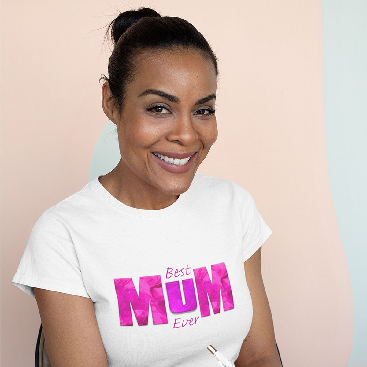 Best Mum Ever Pink - Mother's Day T-Shirt for Her - lifestyle photo 1 of 4