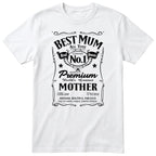 Best Mum Vintage Label - White