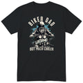 Biker Dad Legend Blue Motorcycle T-Shirt - Black