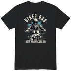 Biker Dad Legend Blue Motorcycle T-Shirt - Black