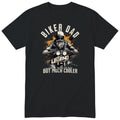 Biker Dad Legend Orange Motorcycle T-Shirt - Black