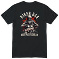 Biker Dad Legend Red Motorcycle T-Shirt - Black