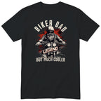 Biker Dad Legend Red Motorcycle T-Shirt - Black