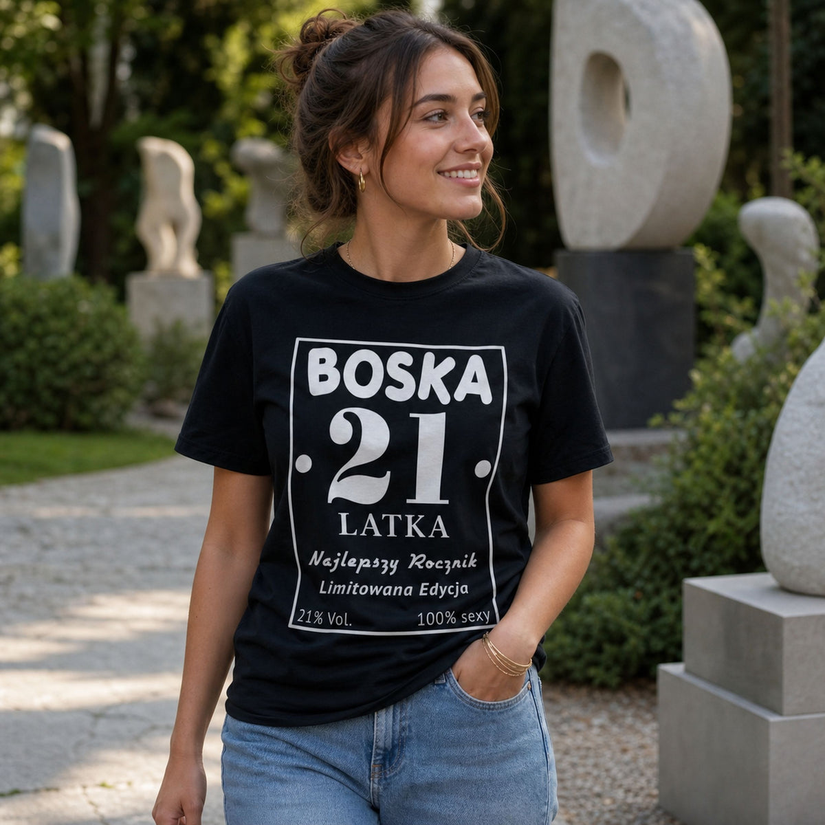 BOSKA 21 LATKA - Koszulka na 21 Urodziny dla Niej, Prezent