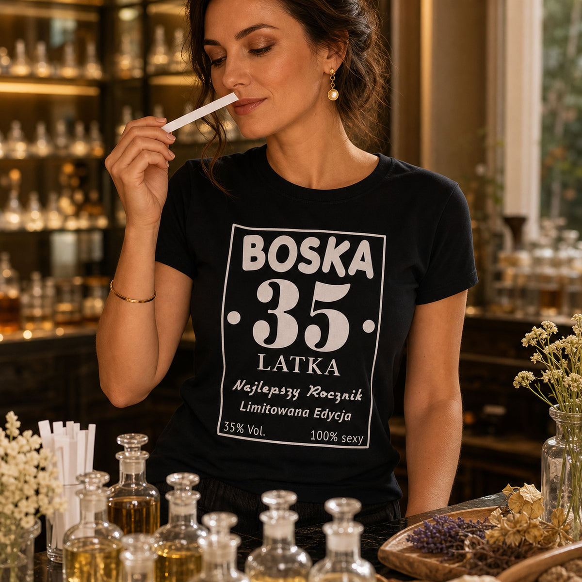 BOSKA 35 LATKA - Koszulka na 35 Urodziny dla Niej, Prezent
