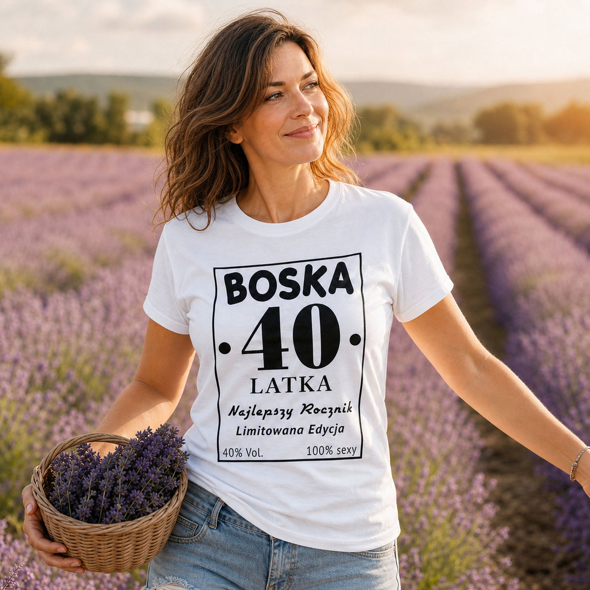 BOSKA 40 LATKA - Koszulka na 40 Urodziny dla Niej, Prezent