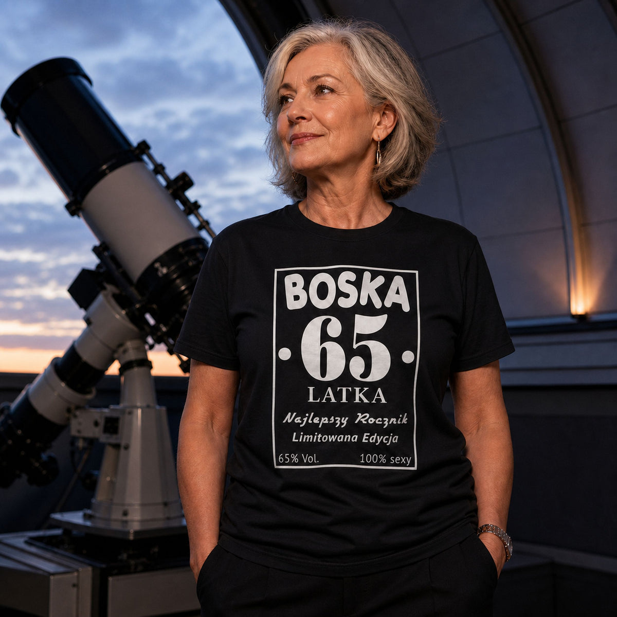 BOSKA 65 LATKA - Koszulka na 65 Urodziny dla Niej, Prezent