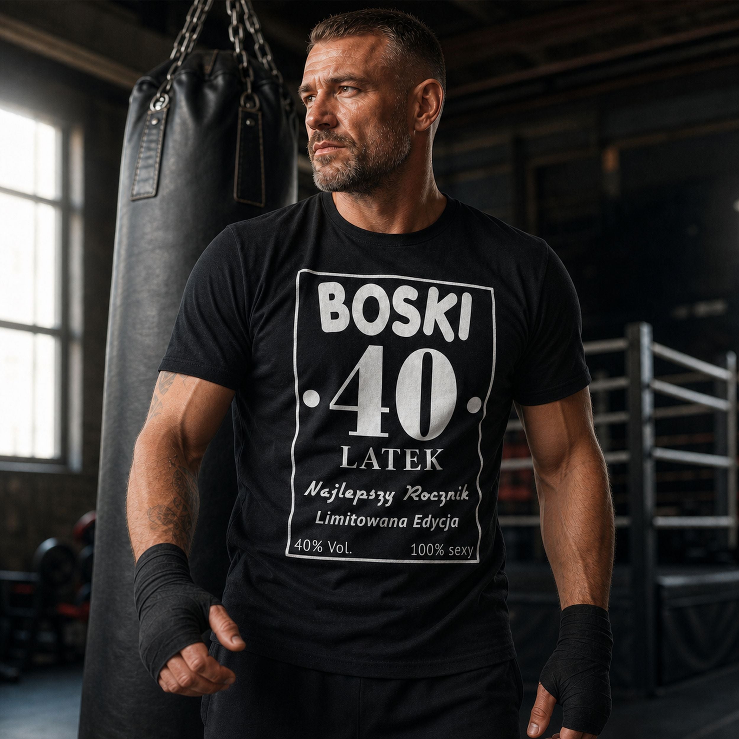 BOSKI 40 LATEK - Koszulka na 40 Urodziny dla Niego, Prezent
