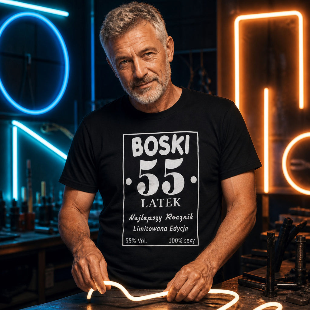 BOSKI 55 LATEK - Koszulka na 55 Urodziny dla Niego, Prezent