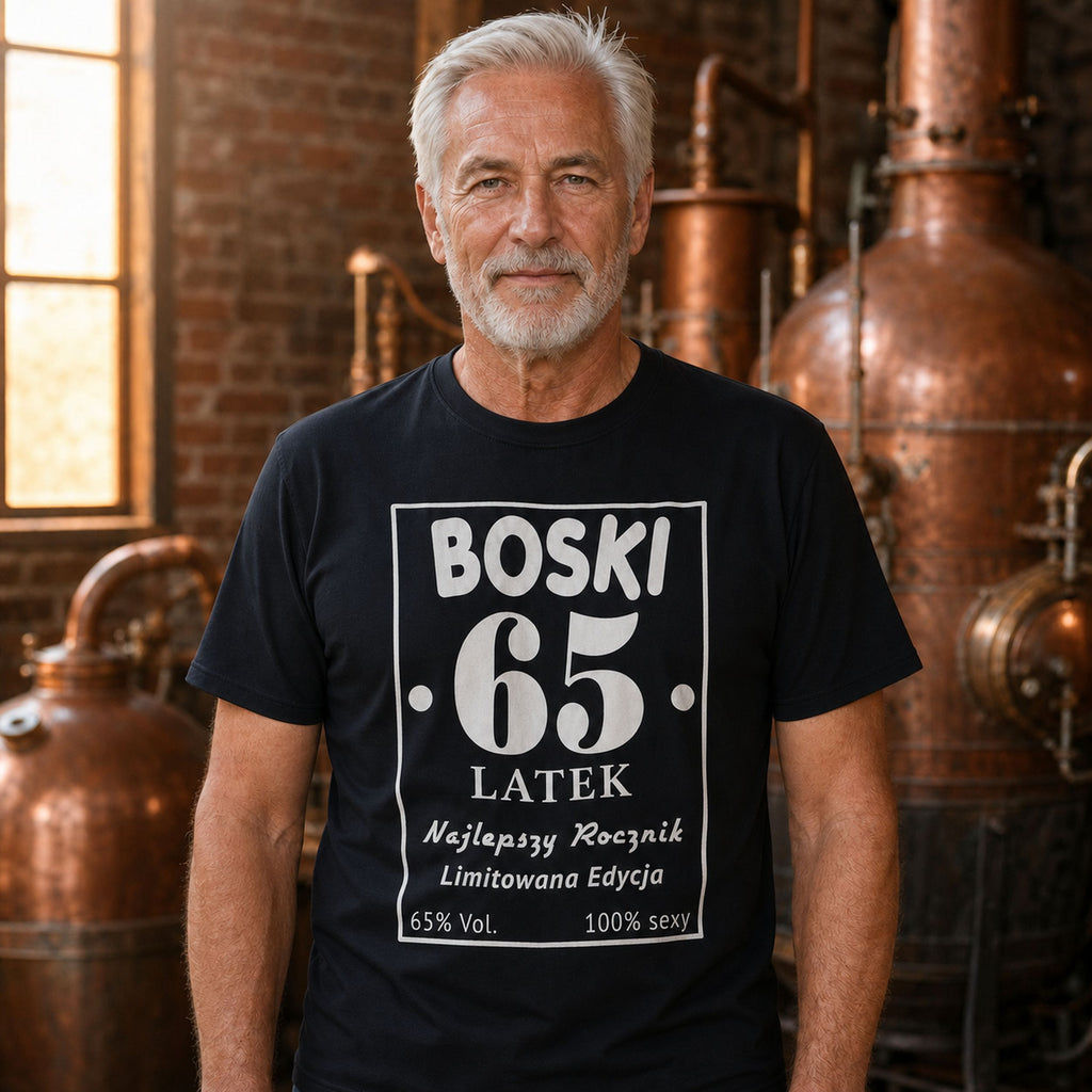 BOSKI 65 LATEK - Koszulka na 65 Urodziny dla Niego, Prezent