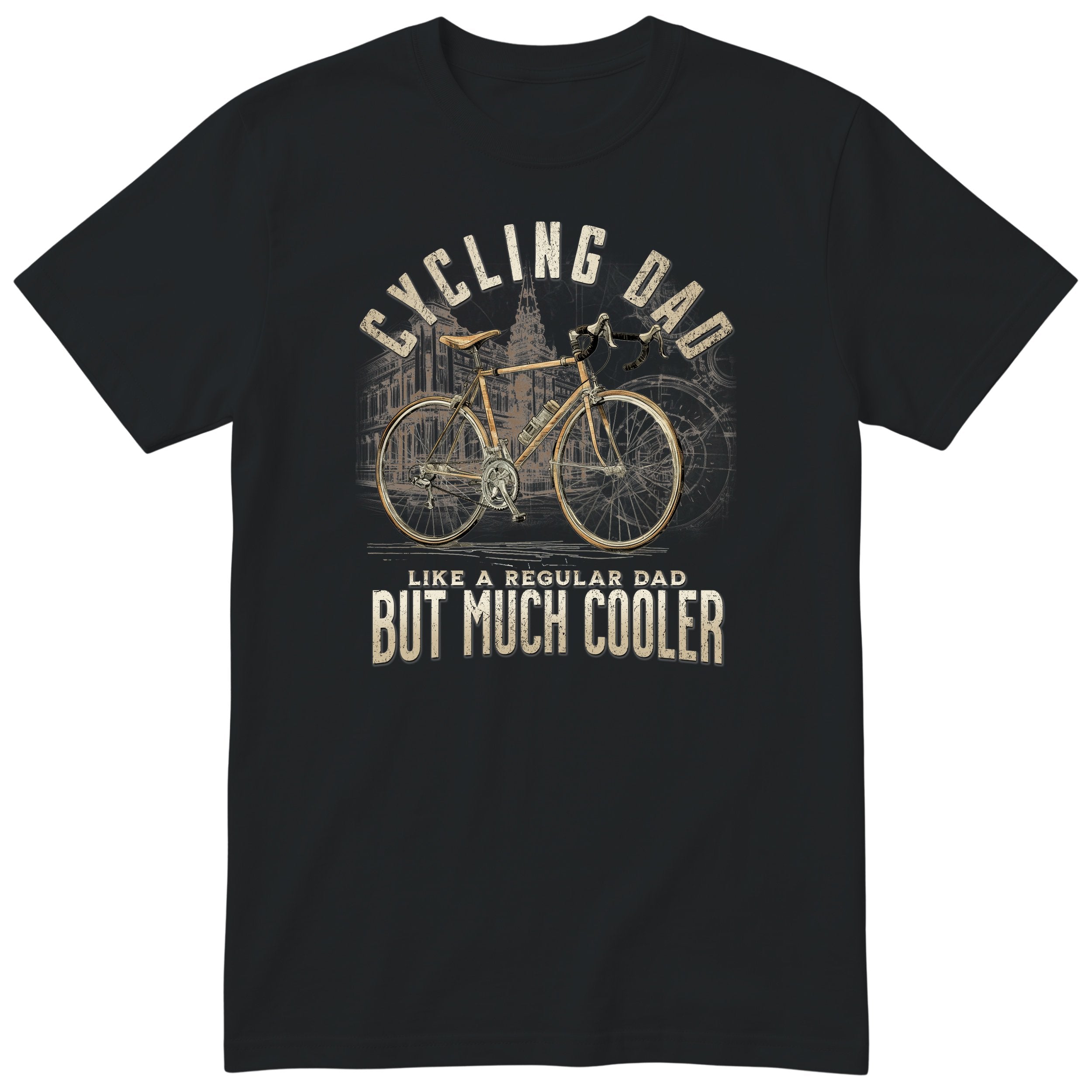 Cycling Dad Road Bike T-Shirt - Black