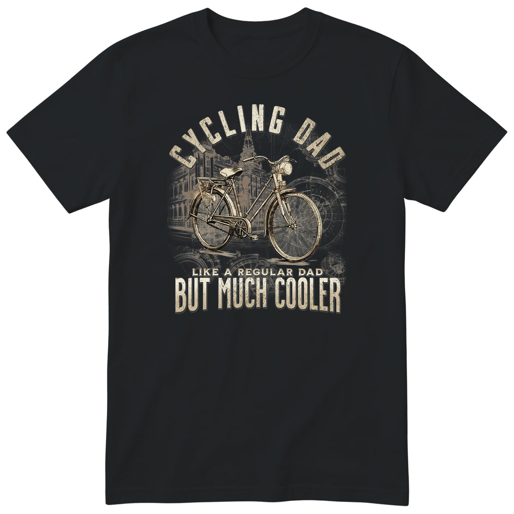 Cycling Dad Vintage Bike T-Shirt - Black