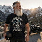 Dziadek Motocyklista Niebieski - Koszulka na Dzień Dziadka