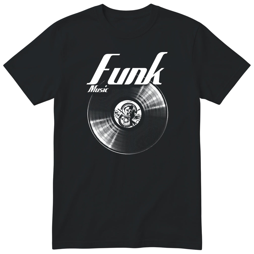 Black Funk Music Vinyl Records t-shirt - vinyl record print, gift for funk fans, GitGraf