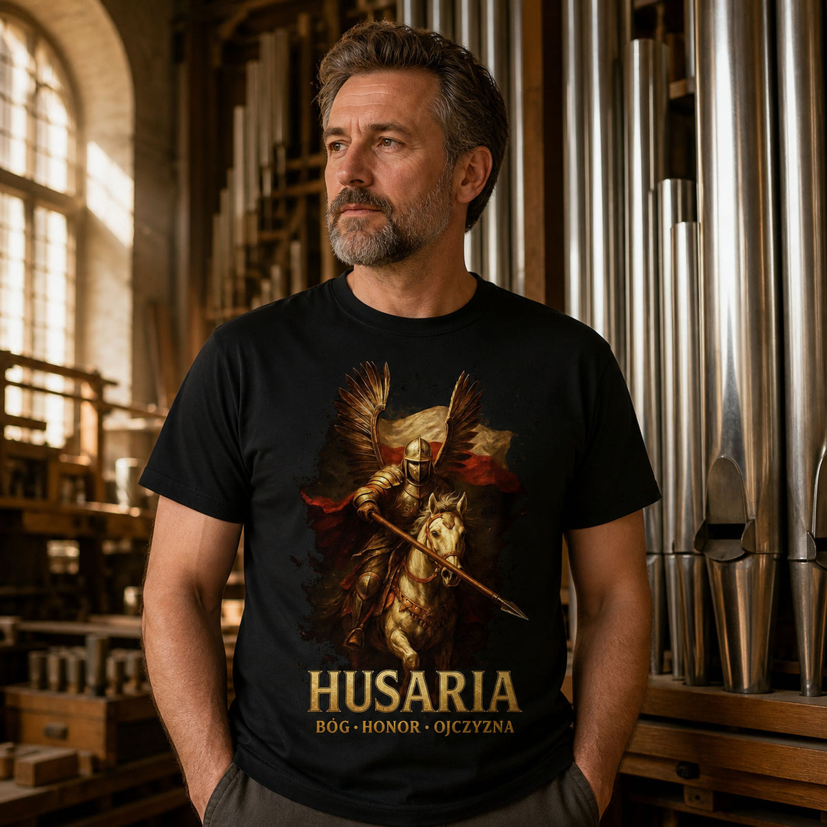 Husaria Bóg Honor Ojczyzna - Koszulka Patriotyczna Polska