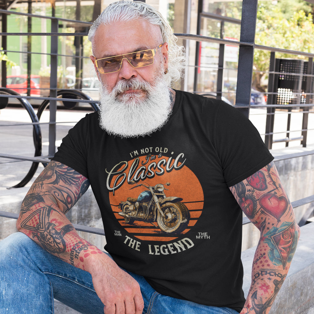 I'm Not Old I'm a Classic - Koszulka Urodzinowa z Motocyklem