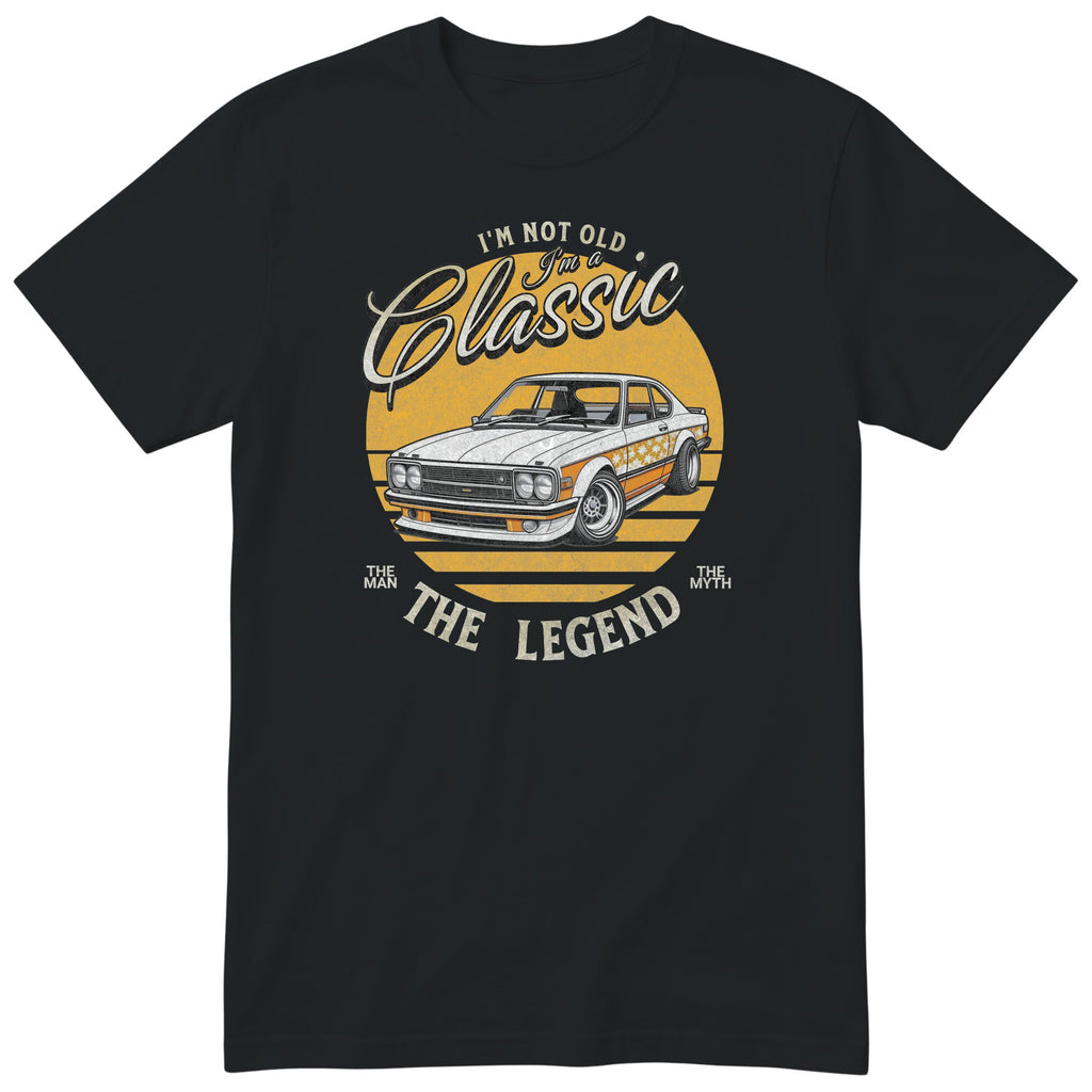 Black I'm Not Old I'm a Classic t-shirt - retro sports car birthday gift for him