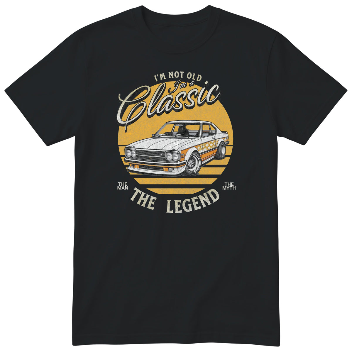 Black I'm Not Old I'm a Classic t-shirt - retro sports car birthday gift for him