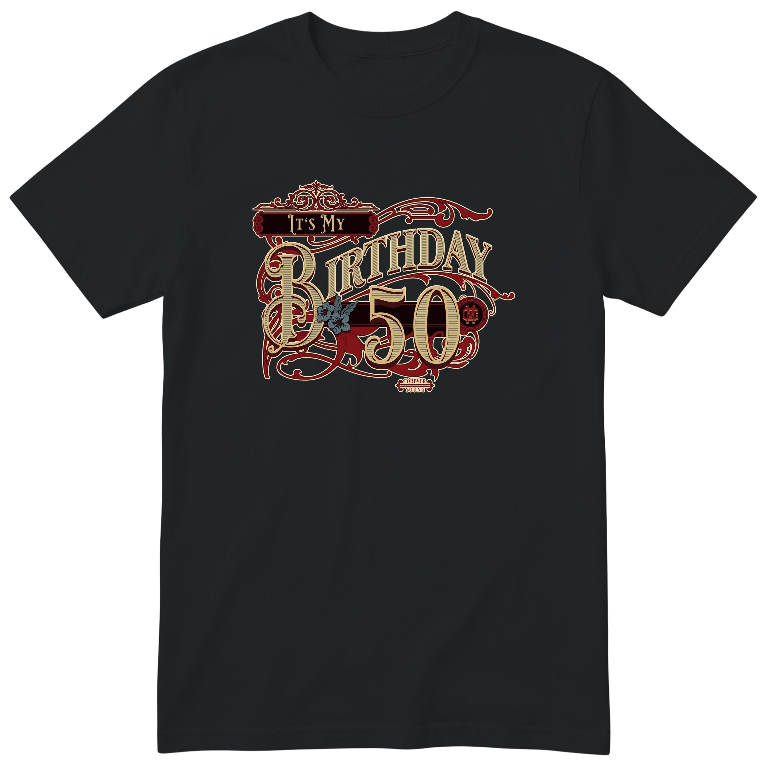 It's My Birthday 50 retro tee - black