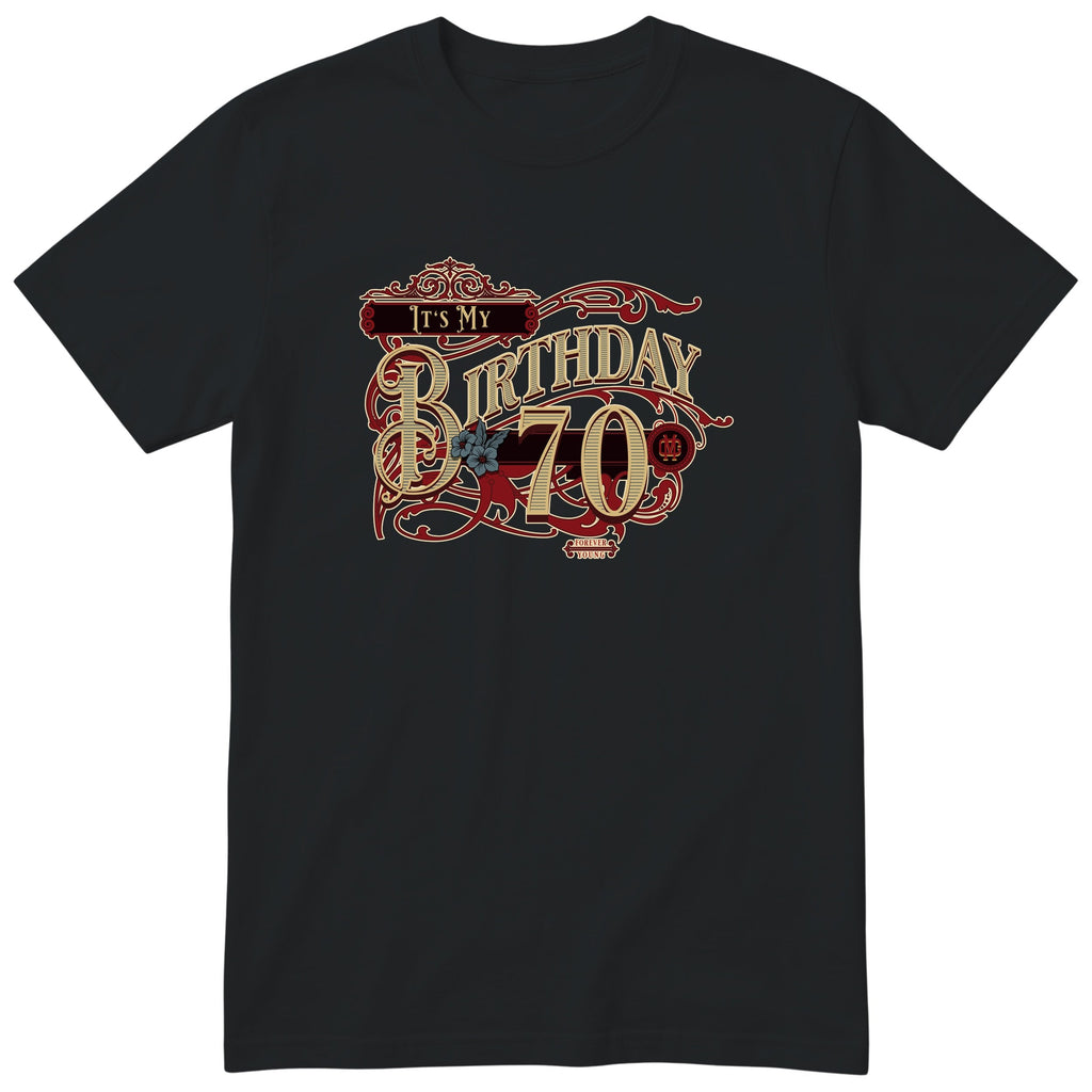 It's My Birthday 70 retro tee - black
