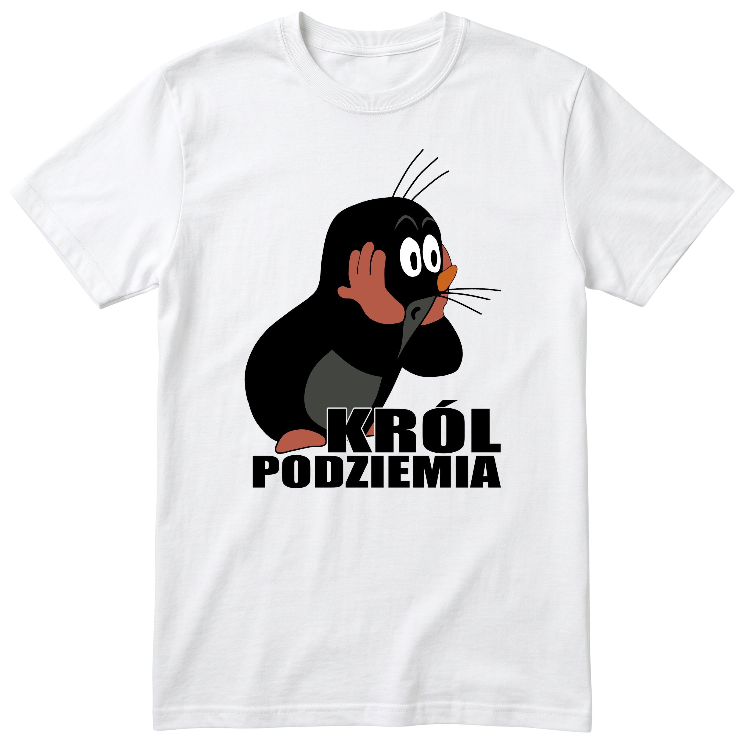 Krecik Krol Podziemia koszulka biala