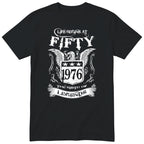 Black Life Begins At Fifty t-shirt - 50th birthday gift for him with an eagle crest