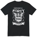 Black Life Begins At Forty t-shirt - 40th birthday gift for him with an eagle crest