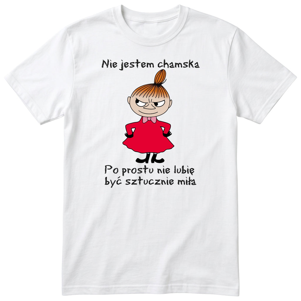 Koszulka damska Mała Mi - Nie lubię być sztucznie miła – śmieszny cytat