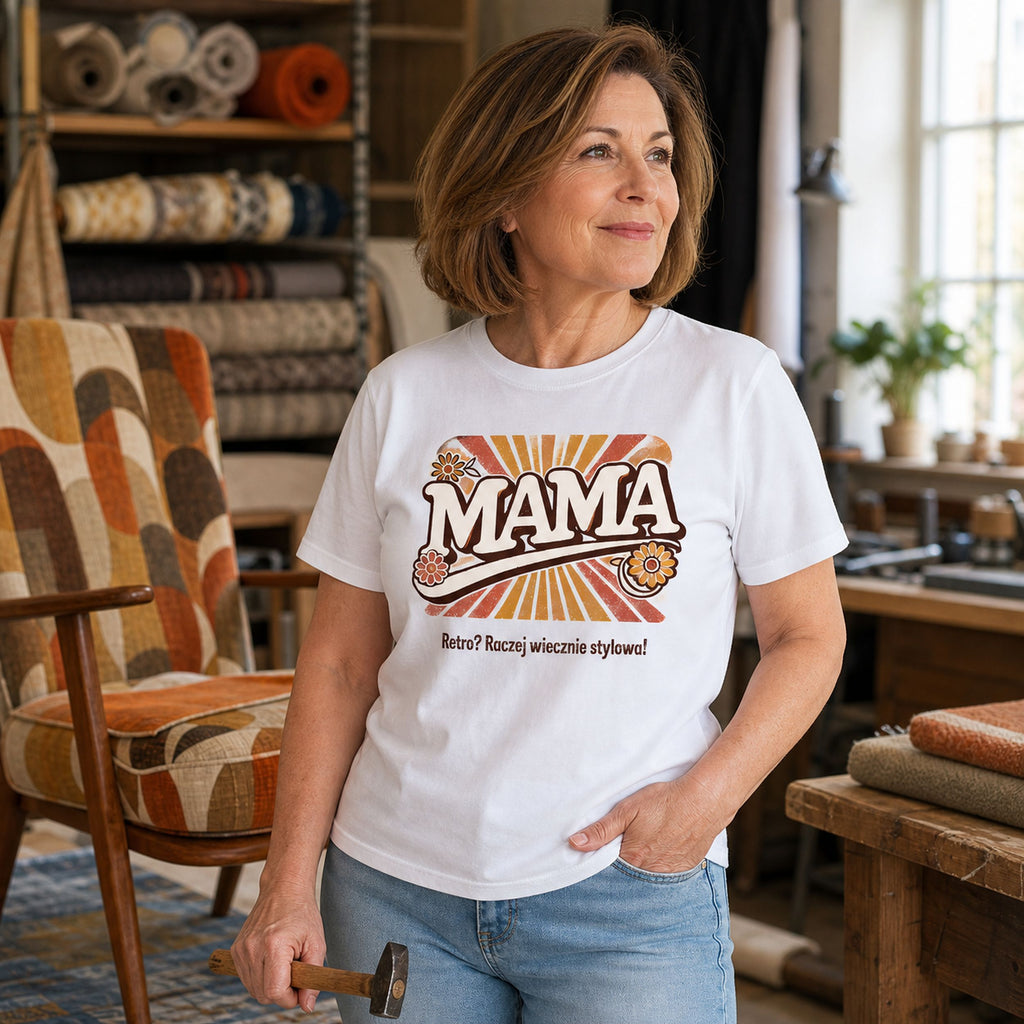 Mama Retro Stylowa - Koszulka na Dzień Matki, Vintage