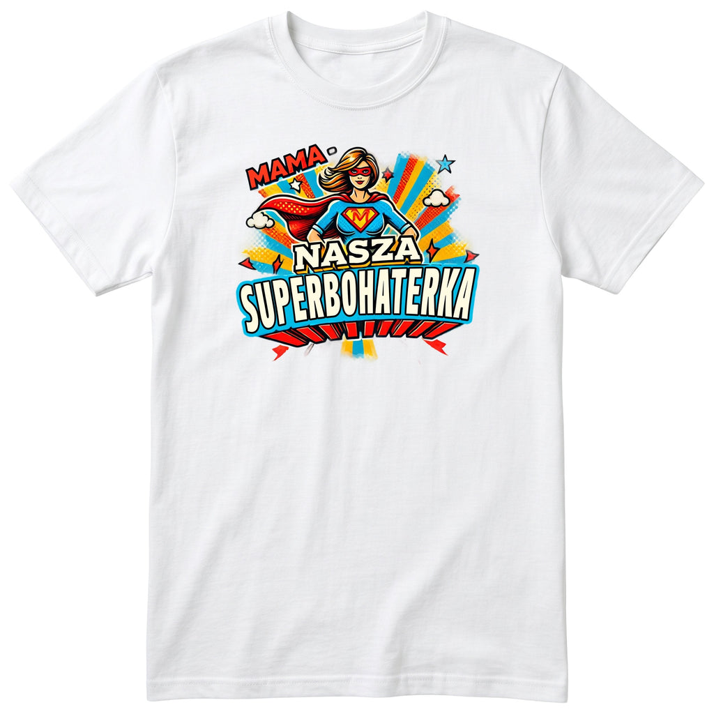 Koszulka biała - Mama Superbohaterka