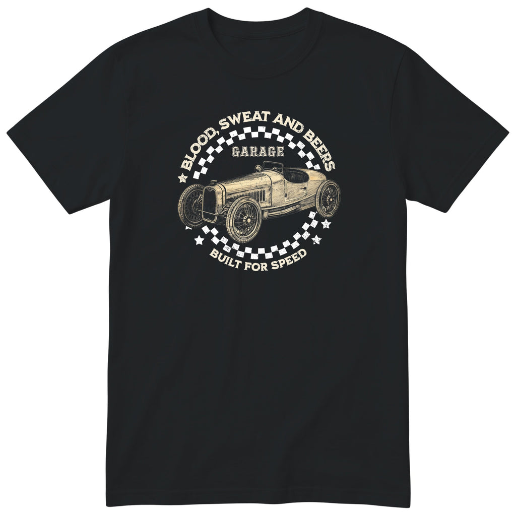 Blood Sweat and Beers Garage tee black front