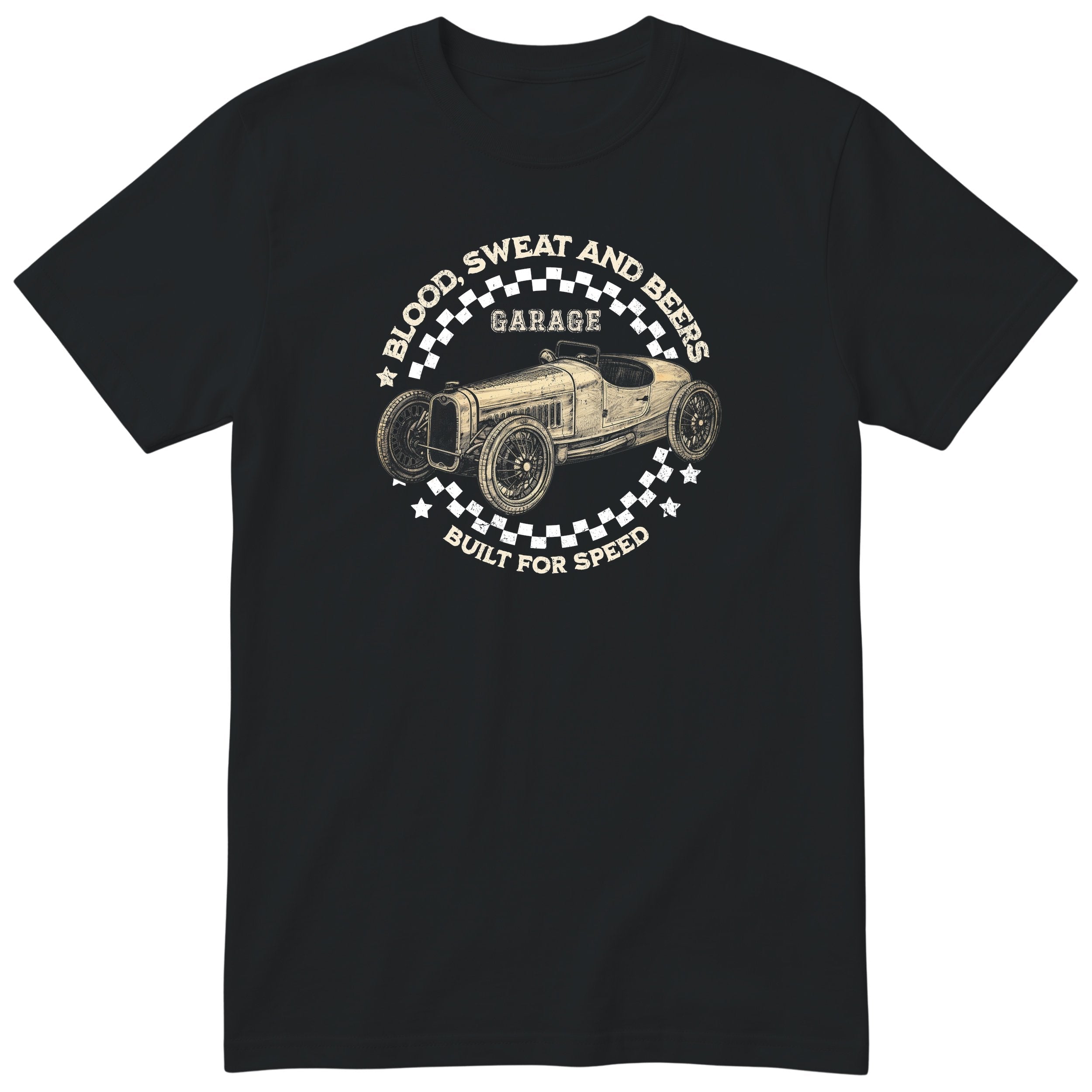 Blood Sweat and Beers Garage tee black front