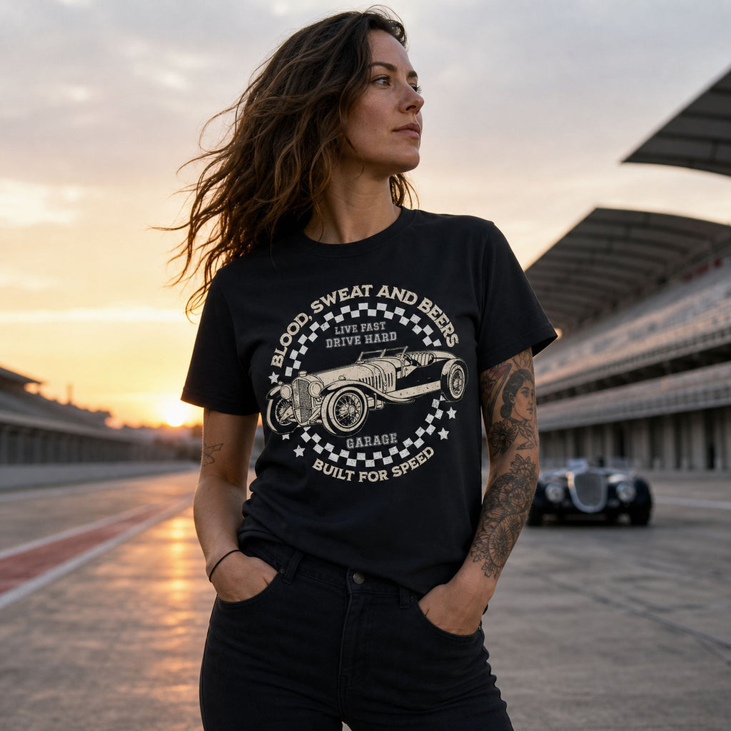 Koszulka dla Mechanika - Live Fast Drive Hard, Roadster
