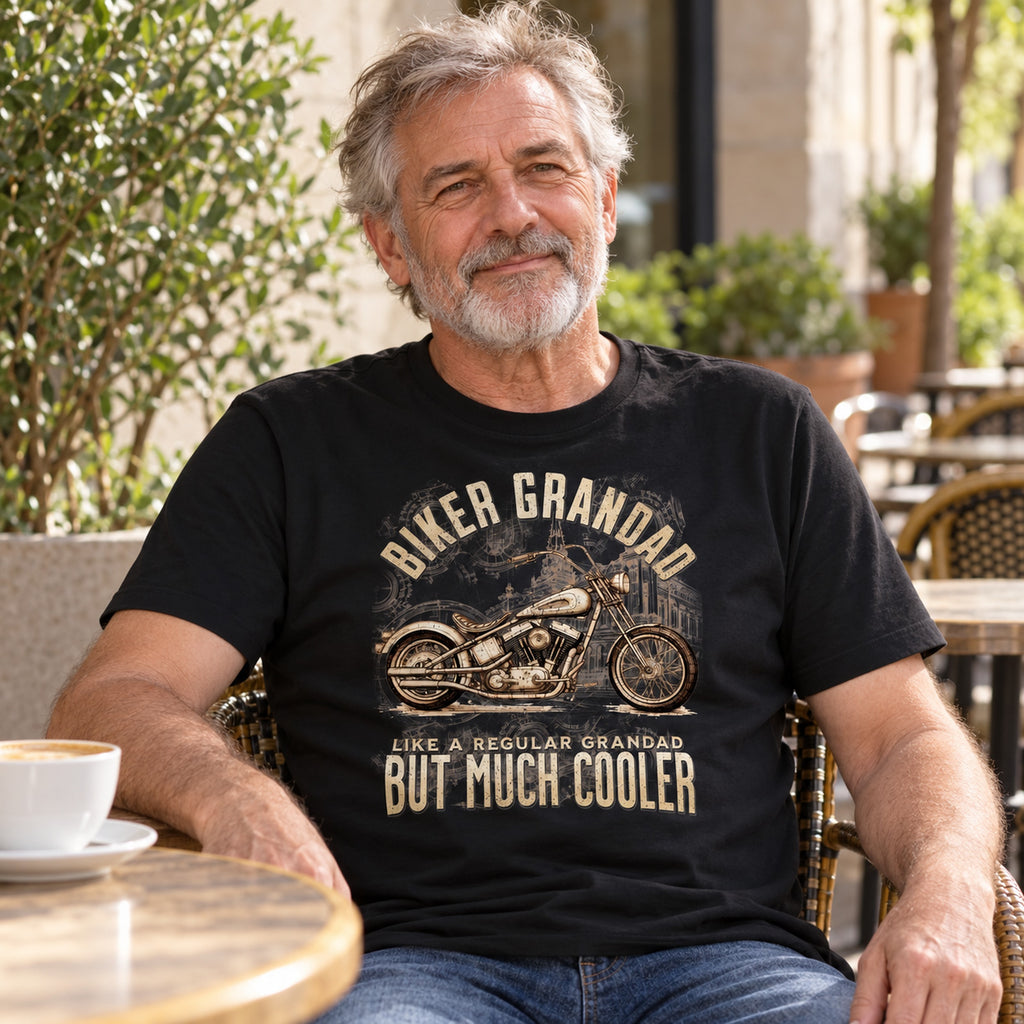 Chopper Biker Grandad - Koszulka dla Dziadka z Chopperem