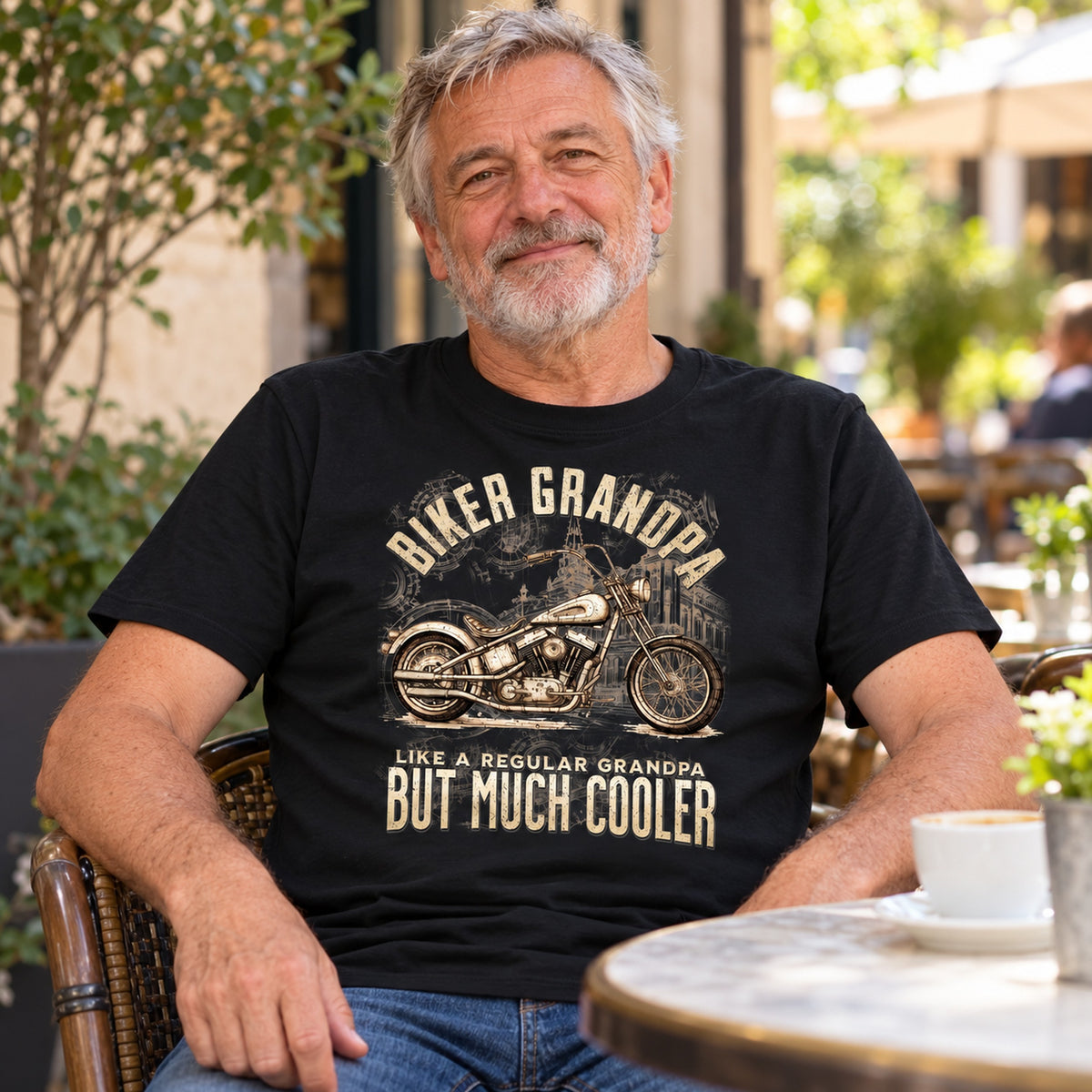 Chopper Biker Grandpa - Prezent na Emeryturę dla Dziadka