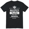 Czarna koszulka 100% Najlepszy Dziadek Na Całym Świecie