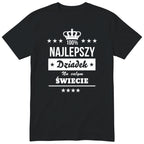 Czarna koszulka 100% Najlepszy Dziadek Na Całym Świecie