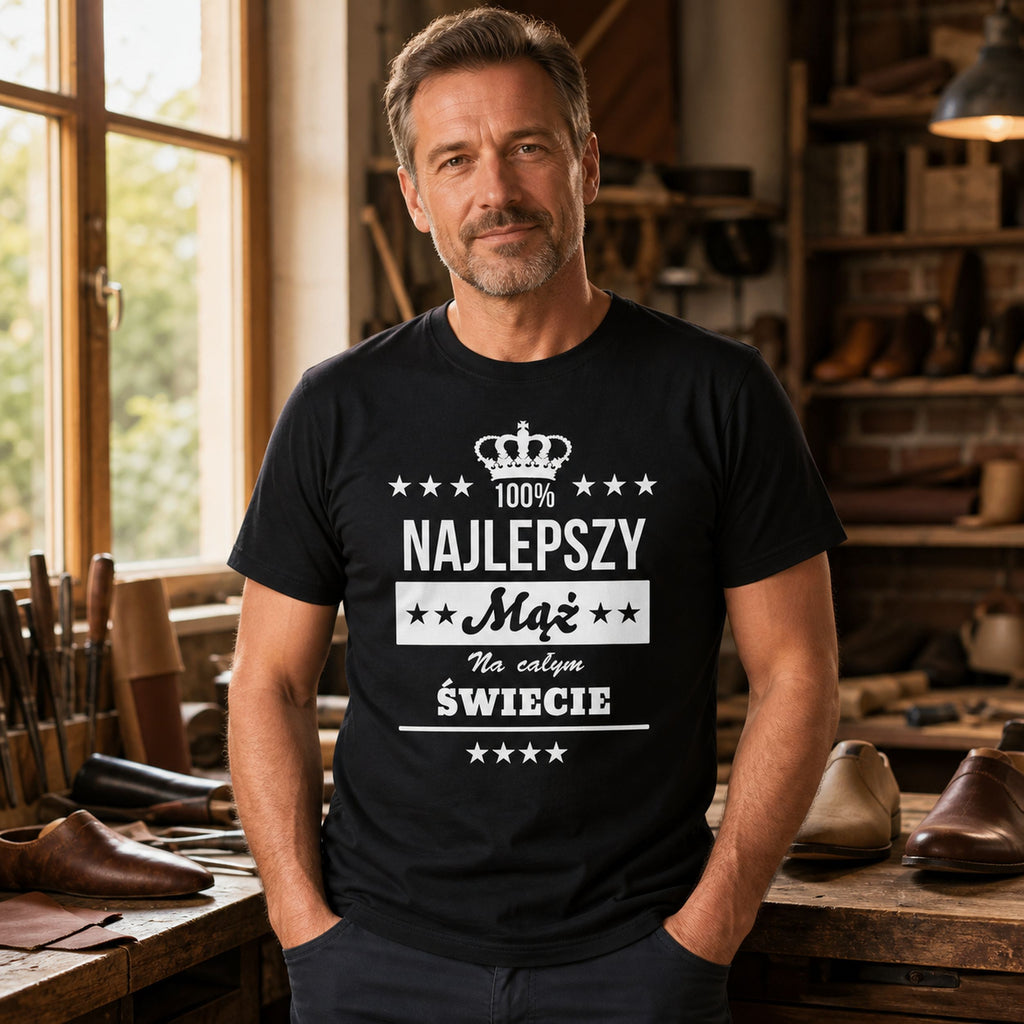 Najlepszy Mąż Na Całym Świecie - Koszulka dla Męża