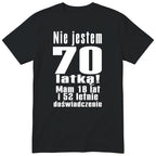 Nie Jestem 70 Latką koszulka czarna