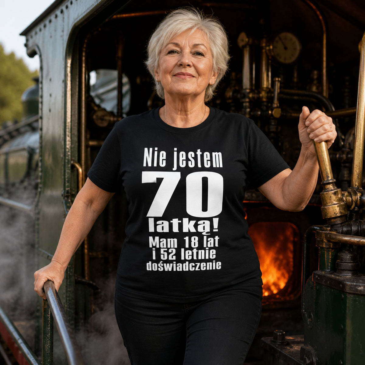 NIE JESTEM 70 LATKĄ - Koszulka na 70 Urodziny dla Niej