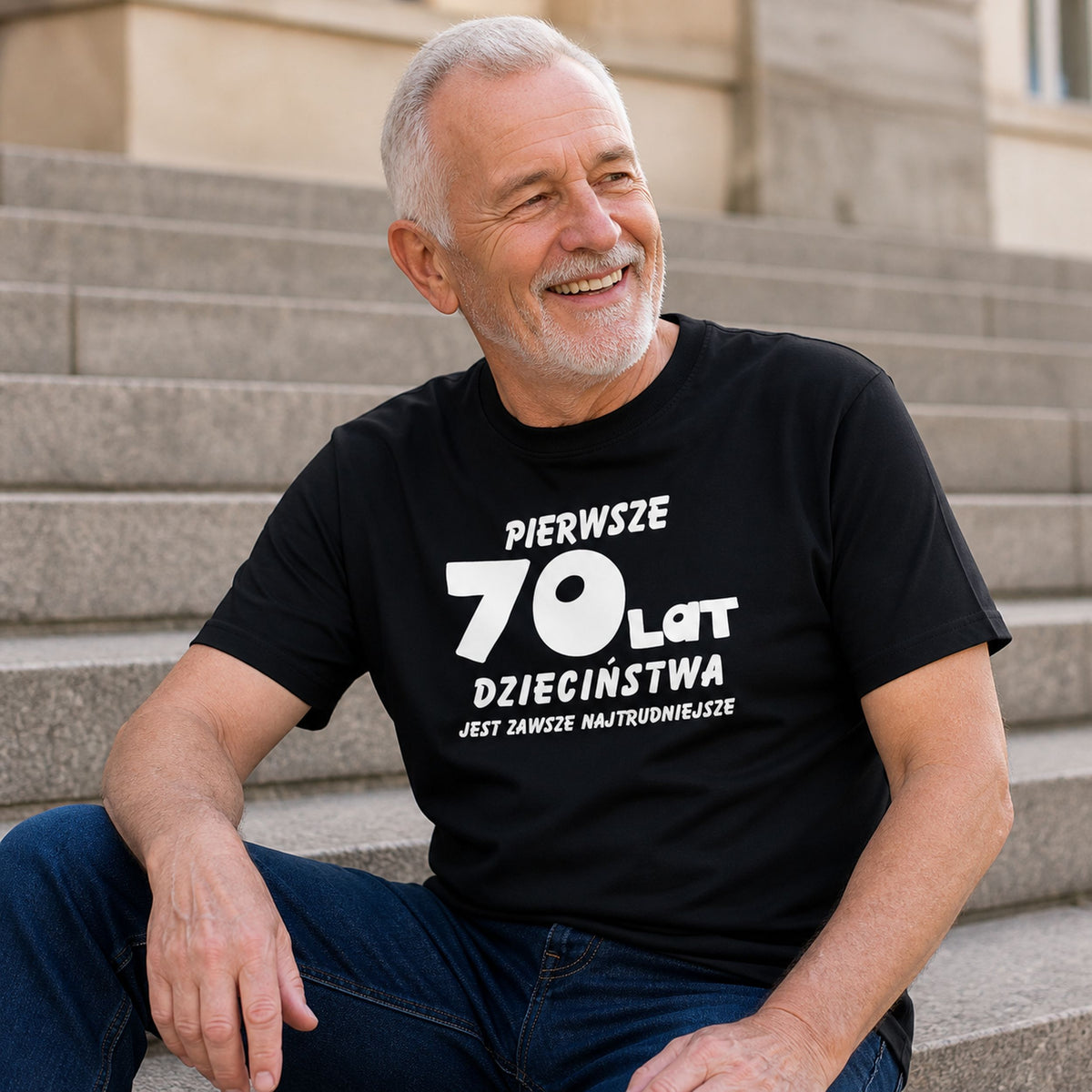 Koszulka na 70 Urodziny - Pierwsze 70 Lat Dzieciństwa