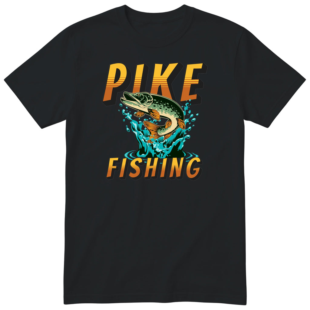 Pike Fishing T-Shirt - Gift for Anglers and Fishermen - Black
