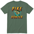 Pike Hunter Fishing T-Shirt - Gift for Anglers | Fisherman Tee - Olive