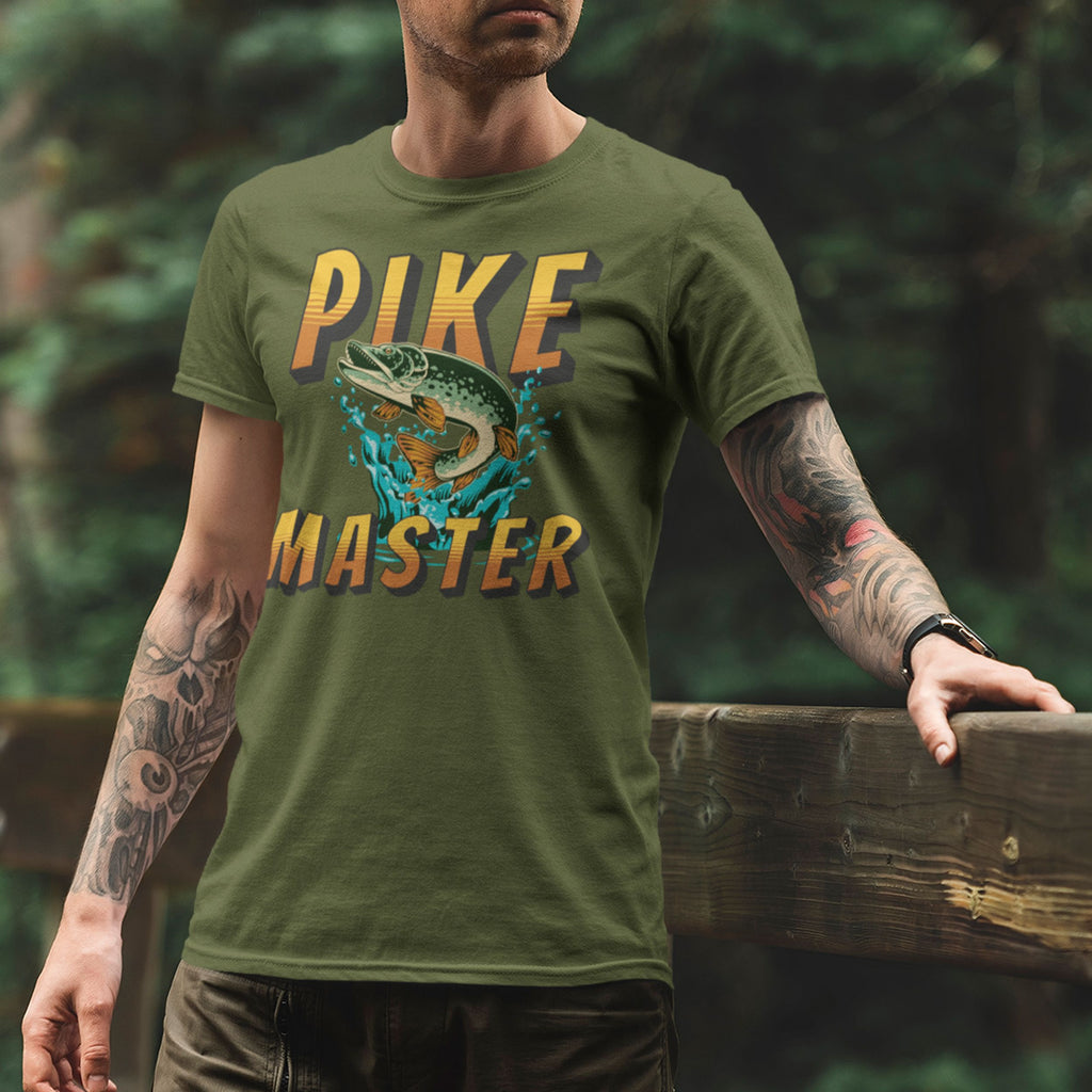 Pike Master T-Shirt - Pike Fishing Gift for Him - lifestyle photo 1 of 4