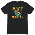 Pike Master Fishing T-Shirt - Funny Angler Gift Tee for Men - Black